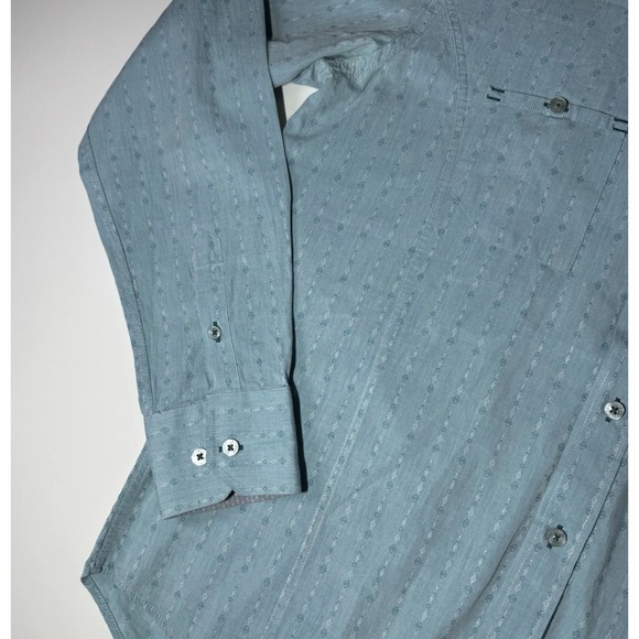 Eight X Premium Men's XL Long Sleeve Slim Fit Button-Up Shirt Geometric Pattern - Picture 2 of 16